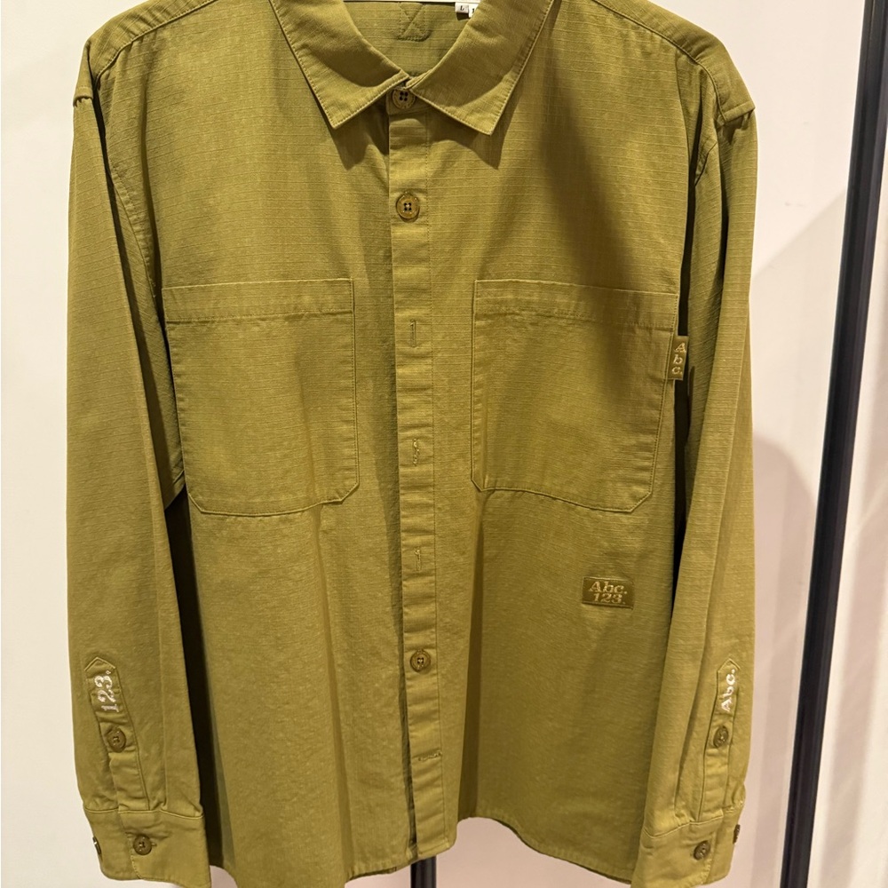 Advisory Board Crystals Men's Olive Green Shirt Jacket